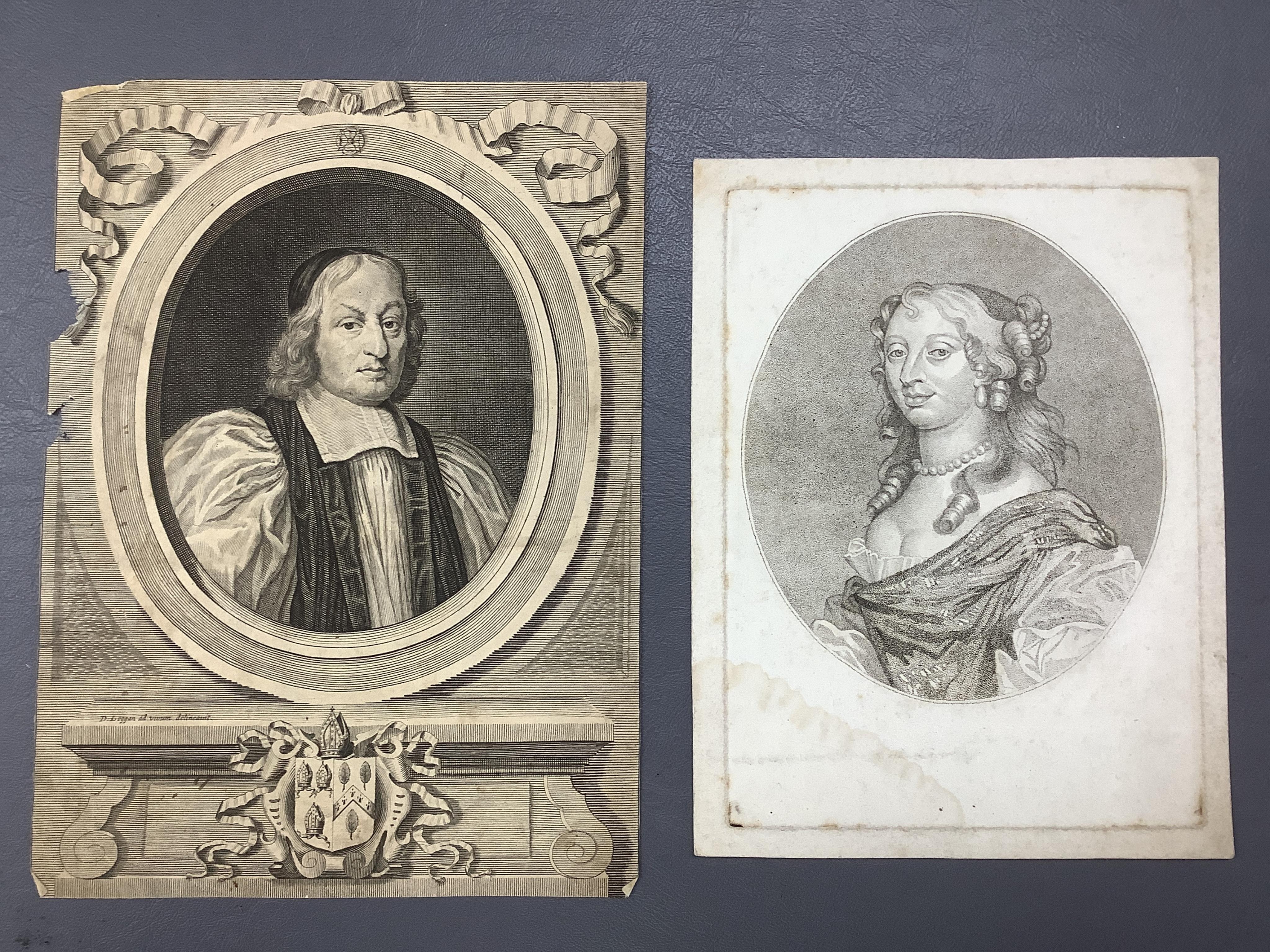 18th century, Old Master school, Classical scene, sanguine chalk on buff paper, together with a collection of early engravings, prints and book plates to include after Wenceslaus Hollar, Portrait of William Fenner, Recto